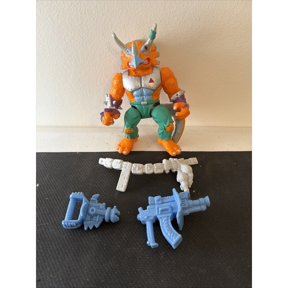 TRICERATON 1990 TMNT Teenage Mutant Ninja Turtles Figure 100% COMPLETE Vintage